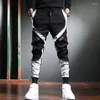 Pantalon masculin Streetwear Hip Hop Joggers Hommes Ribbons Men Ribbons Cargo Poches Track Tactical Casual Male Panton Sweatpant K181