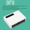 Kontrollplugg och spela Ethernet Smart Network Switcher Internet Splitter 16Ports 100m Switch Game Network Switch RJ45 Hub 10/100 Mbps