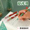 Pennor 100 st/packar Creative Merry Christmas Cartoon Mechanical Gel Ink Pen School Office Writing Supplies Present Stationery Art Deco