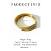 Chain Perisbox Trendy Retro Multilayer Solid Gold Plated Armband For Women Punk Hip-Hop Justerbar öppnings Bangle Fashion Jewelry Y240420