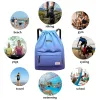 Sac à dos sac de gym pour femmes sac de sport sac à cordon de voyage sac à cordon unisexe sac à dos extérieur pour l'entraînement des sacs de fitness nageurs