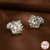 Kolczyki stadninowe cosfix 1/2ct śruba Rzucała S925 Srebrny Srebrny Moissanite Fashion