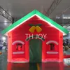 Outdoor Activiteiten 6x4x3.5m High Kerstmis huis opblaasbare kerstman met wit lichte beschermbare tent voor decoratie