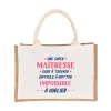 Borse grazie padrona stampa francese tote bag women women canva borse borse spalline stoppay insegnante vita regalo tela