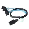 新しいSAS SATA CABLE MINISAS SFF-8087から4 SATAケーブルミニSAS 4i SFF8087 36P TO 4 SATA 7Pケーブル12GBPS SAS SATAのハードドライブデータ