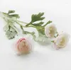 Fleurs décoratives artificiel raoncule asiaticus décoration de mariage simulation de soie de fleur pour décoration de fête à domicile sn2031