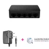 Routter Tenda SG105M Mini 5Port Full Gigabit Plastic Unmanaged Network Ethernet Switch med 5V strömförsörjning för IP -kamera /WiFi -router