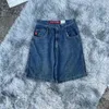 JNCO denim shorts hip hop y2k pocket baggy denim shorts män kvinnor sommar mode goth harjuku basket shorts streetwear 240412