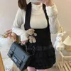 Spódnice xingqing kawaii lolita ciasto spódnica dziewczęta harajuku high talia Ruffle warstwowe spódnice y2k estetyczne kobiety spódnica spódnica Strtwear Y240420