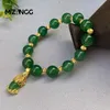 Kedja naturlig grön jade pixiu armband A-nivå Agate Mens and Womens Fashion utsökta smycken Lucky Charms Y240420