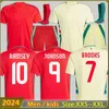 2024 Wales Soccer Jerseys Kids Kids Johnson Bale Wilson Allen Ramsey World National Drużyna Puchar Rodon Home Football Football Fan Fan Fani Koszula Waless 82 Retro koszulka