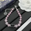 resin Pink Beaded Bracelet Jewelry Women's Stainless Steel 925 Sterling Silver Luxury Design Classic Charm Fashion Bracelet