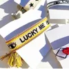 Łańcuch Lucky Cotton Tkanin Bransoletka Vintage Ręcznie robione biżuteria Akcesorium dla kobiet mężczyzn Prezenty Nowe rok Y240420