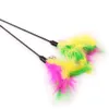 Wand Feather Acrylic Toys Cat Kitten Cats Teaser Turkiet Interactive Stick Toy Wire Chaser Supplies S