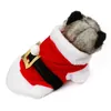 Abbigliamento per cani Babbo Natale abiti in costume per il costume per cagnolini per animali domestici con cappuccio inverno giacche da gatto cucciolo abito di chihuahua