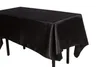 Table Cloth Square Tablecloth Wedding Banquet Spot Wholesale Decoration Satin Black