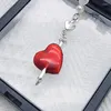 Клавные ретро -красное сердце телефона брепты y2k автомобильные клавиши висят подвески для украшения сук