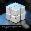 Decompression Toy Infinite Cube Fidget Toy Flip Plastic Metal Finger Cubes Antistress Anxiety EDC for Adults Children Autism Adhd Free Shipping T240422