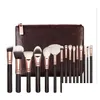 Make -up Pinsel Marke hochwertige Pinsel 15pcs/Set mit PU Bag Professional für Pulverfundament B Lidschatten Drop Lieferung Gesundheit Beau OTV6f