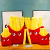 Cartoonamiche bambole Una borsa di patatine fritte francese divertenti pavigliere di peluche carini da cibo per cibo per abbraccio giocattolo educativo interattivo