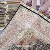 Tapijten 8'x10 'Vantage Handmade Silk Rug Medallion Perzisch tapijt (TJ487A)