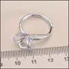 Sieradeninstellingen Nieuw ontwerp Pearl ring Sier ringen glanzend zirkon voor vrouwen mode verstelbare maat cadeau drop levering dhgarden dhs3f otdkn