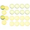 Fleurs décoratives 24 pcs Imitation tranche fausses tranches Simulation citrons Modèle artificiel ornements décorations de mariage en plastique faux