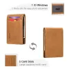 Wallets Men Credit Card Holder Rfid Blocking Mini Genuine Leather Wallet Money Clips for Men Money Clip Wallet