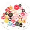 Fleurs décoratives 50/100 / Ensemble de dessert assorti en résine Donut Cabochon Embellissement à plat Charmes Donuts Scrapbooking Téléphone Case de téléphone