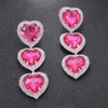 Altri orecchini a goccia di grandi dimensioni da 11,7 cm per le donne Pink Heart Pendientes Orecchini per la festa di gioielli lunghi