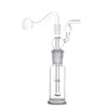 2pcs 10 mm Barreuse d'huile en verre femelle Bong Hobelah en nid d'abeille pour fumer les tuyaux d'eau épais pyrex clean en capint