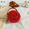 Taschen Qunq 2023 Mädchen Mode Plüschkette atmungsaktives Zipper One Schulterkreuzkörper Kinder Rucksack Schöne Prinzessin Tasche Urlaubsgeschenk