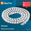 Brins Neetim 925 SERRING Silver Real Moissanite Tennis Collier Bracelet pour femmes Men Lab Diamond Lab avec GRA Certificate Chain