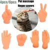 Toys 6PCs Set Cat Interactive Funny Gesten Gesten Spielzeug Mini Multistyle necken Katzen Kunststoff Finger menschliche falsche Handhandschuhe Haustierspielzeug Vorräte