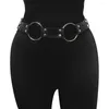 Belts Fashion Vintage Hip Hop Style Dress Cummerbands Circle Ring Waistband Gothic Punk Waist Chain Womans Belt