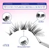 Faux cils Groïnneya Cat Eye Lash Invisible Band Natural Winged End allongé Cross Cluster Fairy 3D FAUX MANGA