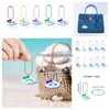 Key Rings 10Pcs Cartoon Clouds Keychain Colorf Ball Bead Keychains Fits Bag Dolls Label Hand Tag For Unisex Drop Delivery Otvkj