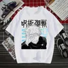 Gojo Satoru jujutsu Kaisen Otaku Harajuku Man TシャツTシャツTOPSデザインショートスリーエレベた美観アニメ240412