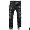 Herren Jeans Designer Herrenhosen Leinen Hip Hop Männer gestorbener Biker Slim Fit Motorrad Denim für Tropfenbekleidung Kleidung DHKBP