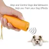 Deterrents Ultrasonic Anti Barking Equipment Lightweight with LED Flashlight Dog Training Device Portable Plastic for Pet Training Supplies