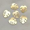 Colliers Nouvelles arrivages!22x17mm 100pcs pendentif en laiton charme de feuille pour collier fait à la main