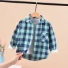 T-Shirts Kinderhemd Frühling Herbst Neue Jungen Kleidung Fashion Boysss-Baumwollhemden Langarm Lorkerpfleger Casual Tops 28y