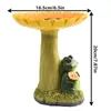 Garden Decorations Resin Raccoon Birdbath Polyresin Sunflower Bird Bath Feeder Outdoor Yard Ornaments Home Agriculture Farm