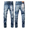 Jeans violet jeans pour hommes denim denim concepteur jean de haute qualité de marque violette jeans en détresse du biker streetwear concepteurs décontractés joggers pantalon vintage