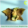 Mini Sleeping Baby Fairy Leaves Garden Figurines Miniature Resin Crafts Ornament Gnomes Moss Terrariums Home Decoration 240411