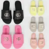 Kids Slippers Toddler Girls Sliders Luxury Designer Sandals Summer Loafer Beach Flat Gold Chain Outwears Brand Children Youth Kid Shoes Black Pink Yel G90l#