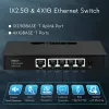 Kontroll Ienron 2.5G Ethernet Switch 5 Ports Smart Network Switch 10/100/1000/2500Mbps VLAN RJ45 HUB för CCTV IP -kamera/WiFi -router