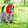 犬のアパレルショートプラッシュペットコスチュームポータブルヘッドギアソフト面白い帽子イン風猫イチゴ