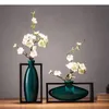 Vaser porslin klassiska tillbehör blomma hem retro ram vas fyrkantig tvådelar skrivbord ut ihålig dekoration keramik
