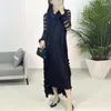 Work Dresses Miyake 2024 Pleated Big Yards Casual Long Skirt Two-piece Women's Loose Temperament Hundred With Clothes Female